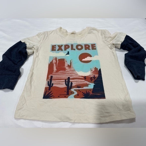 Toddler 3T Jumping Beans® Cotton Explore Tee with Thermal Sleeves - Picture 1 of 6